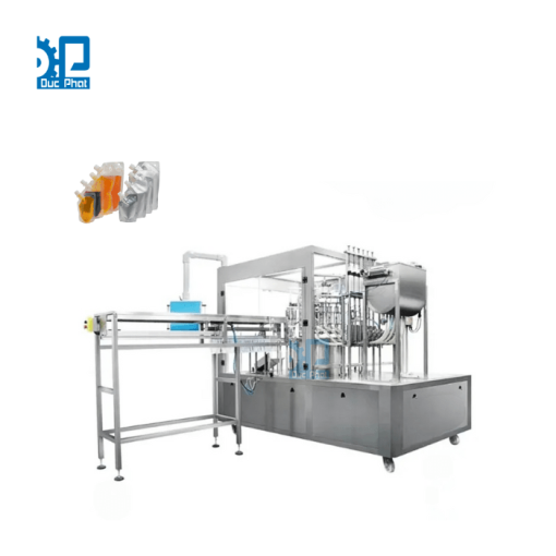 Máy đóng gói nước tương túi sẵn gắn nắp