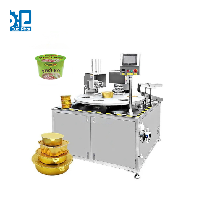 Máy đóng gói phở ăn liền dạng cốc bán tự động