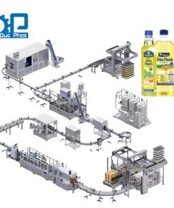 Dây chuyền chiết rót dầu đậu nành đóng chai