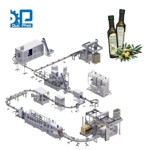 Dây chuyền chiết rót dầu olive đóng chai