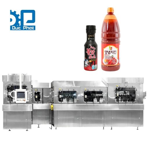 Chiết rót nước sốt cay đóng chai