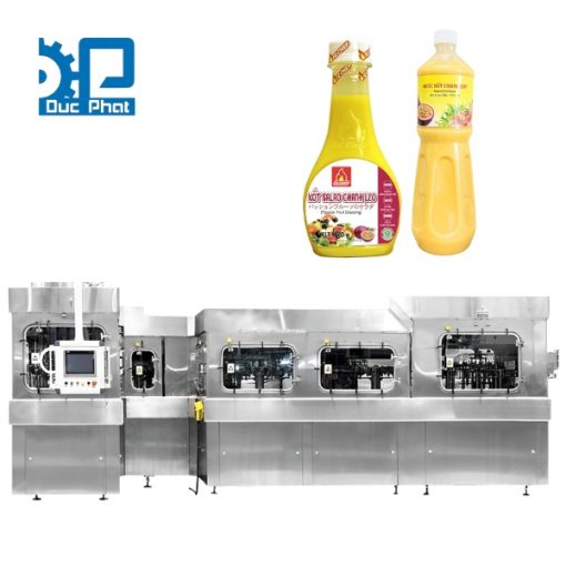 Dây chuyền chiết rót nước sốt chanh dây đóng chai