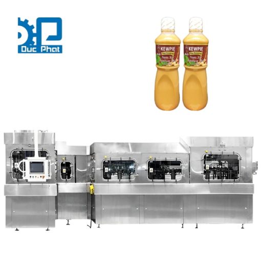 Dây chuyền chiết rót nước sốt tôm đóng chai