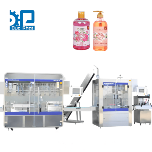 Dây chuyền chiết rót chai sữa tắm