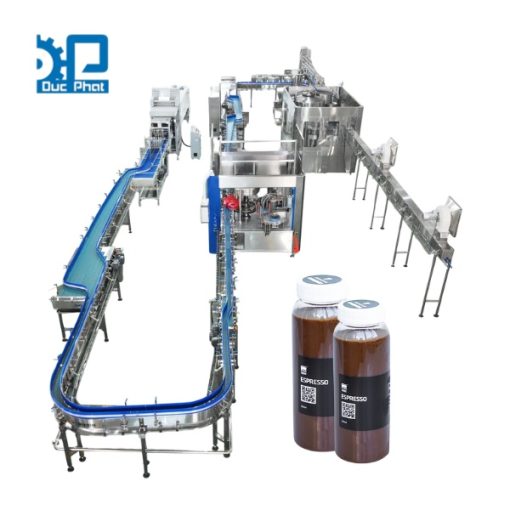 Dây chuyền chiết rót cà phê espresso đóng chai