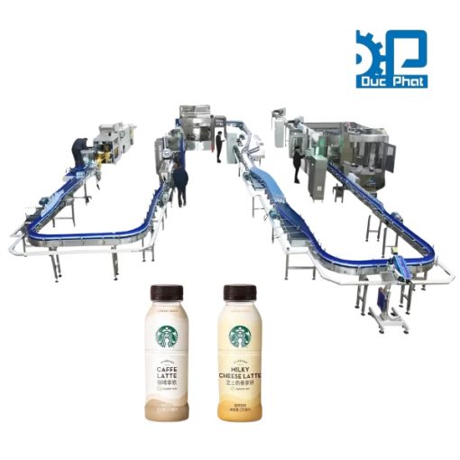 Dây chuyền chiết rót cà phê latte đóng chai