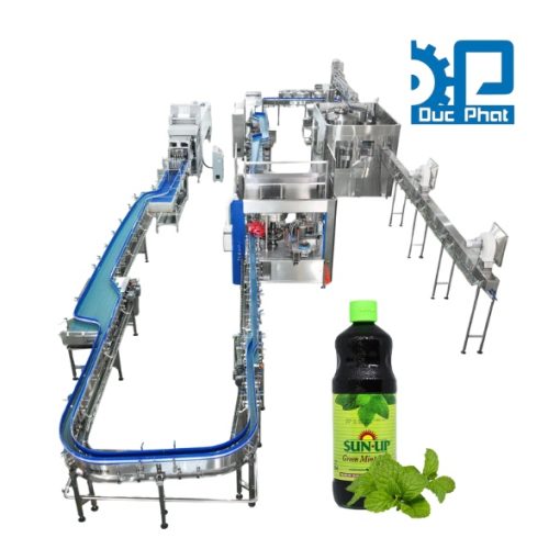 Dây chuyền chiết rót nước bạc hà đóng chai