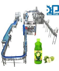 Dây chuyền chiết rót nước táo xanh đóng chai
