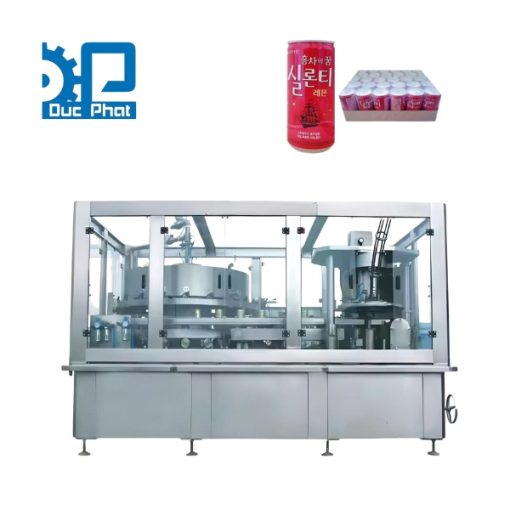 Dây chuyền đóng lon nước trà đen