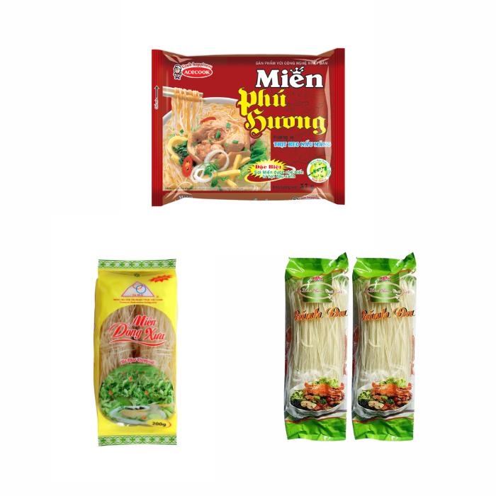 Đóng gói miến, bánh đa dạng túi
