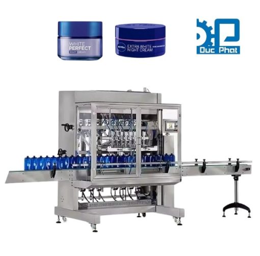 Dây chuyền chiết rót kem dưỡng da ban đêm đóng hũ