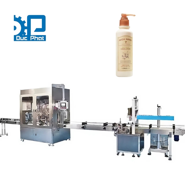 Dây chuyền chiết rót kem dưỡng da tay đóng chai