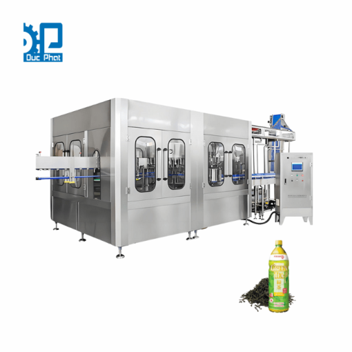 Máy chiết rót chai nước trà xanh
