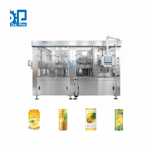 Máy chiết rót nước dứa đóng lon