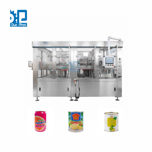 Máy chiết rót nước ép bưởi đóng lon