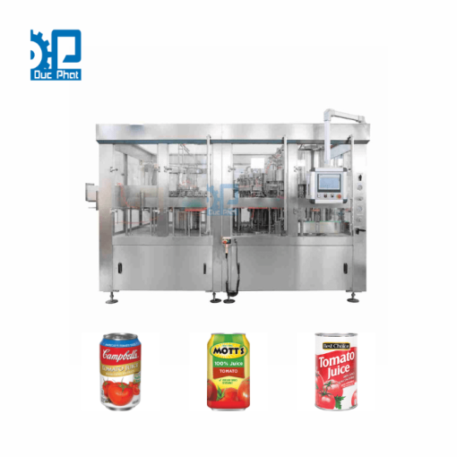 Máy chiết rót nước ép cà chua đóng lon