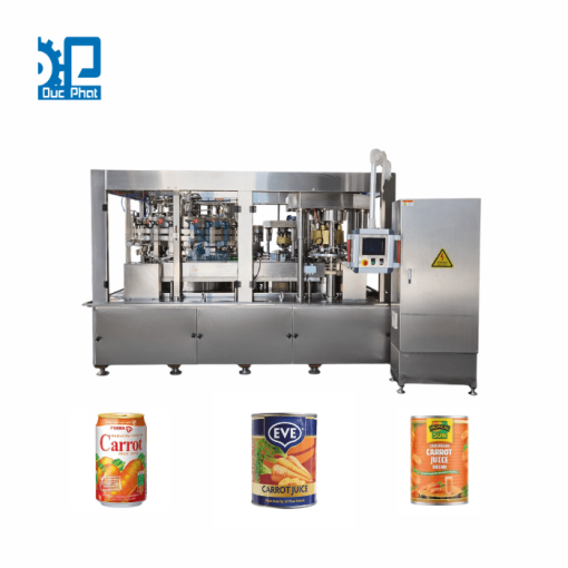 Máy chiết rót nước ép cà rốt đóng lon