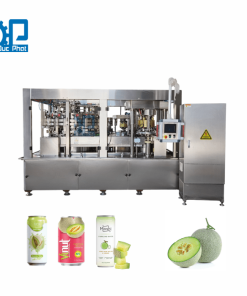 Máy chiết rót nước ép dưa gang đóng lon