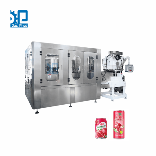 Máy chiết rót nước ép lựu đóng lon