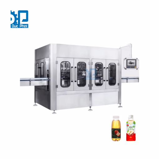Máy chiết rót nước ép táo đóng chai