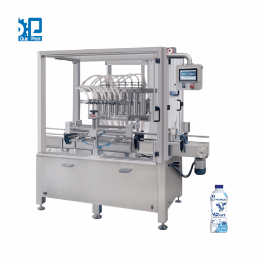 Máy chiết rót sữa chua uống đóng chai