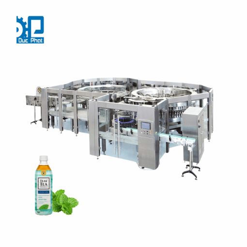 Máy chiết rót trà bạc hà đóng chai