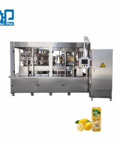 Máy chiết rót trà chanh đóng lon