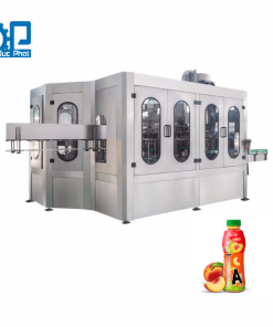 Máy chiết rót trà đào đóng chai