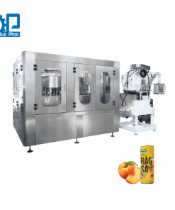 Máy chiết rót trà đào đóng lon