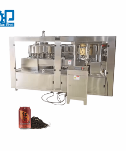 Máy chiết rót trà đen đóng lon