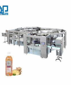 Máy chiết rót trà gừng đóng chai