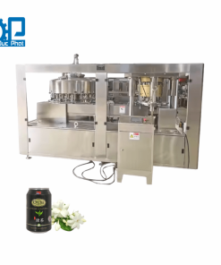 Máy chiết rót trà nhài đóng lon