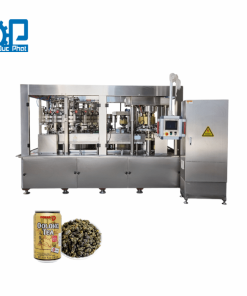 Máy chiết rót trà ô long đóng lon