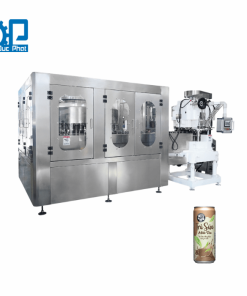 Máy chiết rót trà sữa đóng lon