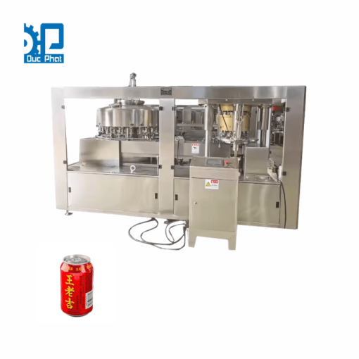 Máy chiết rót trà thảo mộc đóng lon