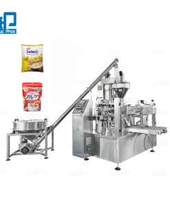 Máy đóng gói bột ngũ cốc túi sẵn trạm xoay