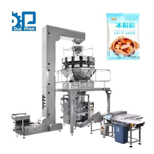 Máy đóng gói bột rau câu túi bụng >200 gam cân tự động rotary