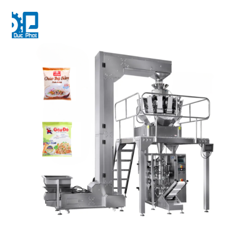 Máy đóng gói cháo ăn liền sấy khô cấp liệu tự động