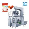 Máy đóng gói túi kẹo mút cân định lượng Rotary cấp liệu tự động