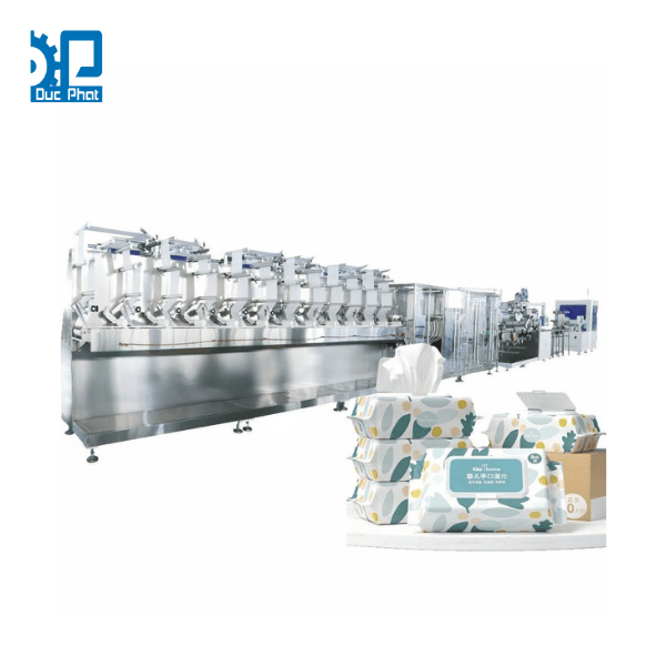 Dây chuyền sản xuất khăn ướt 12 line