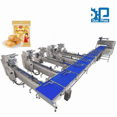 Dây chuyền cấp, đóng gói bánh mì tự động