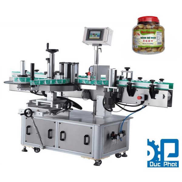 Máy dán nhãn hũ bánh kẹo 