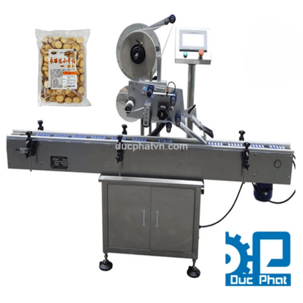 Máy dán nhãn mặt phẳng gói bánh kẹo 