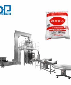 Máy đóng gói mì chính cân định lượng máng cổ áo túi bụng