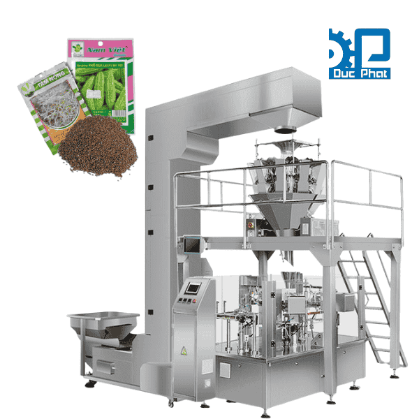 Máy đóng gói hạt giống Rotary (túi sẵn)