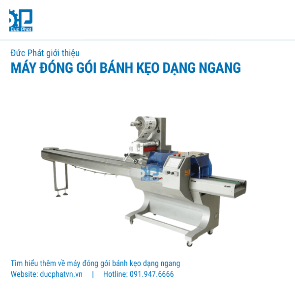 Máy đóng gói bánh kẹo dạng ngang tự động