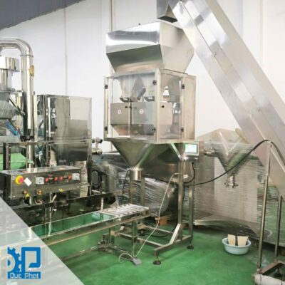 Cấu tạo của dây chuyền đóng gói bao gạo bán tự động