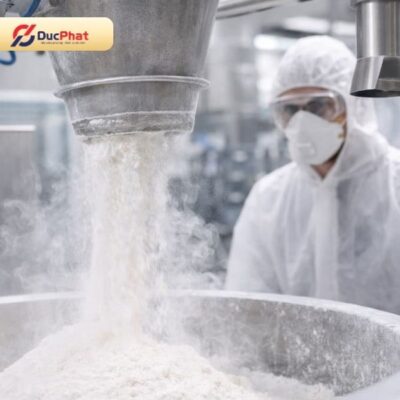 Bột gia vị, ớt, tiêu có kích thước hạt nhỏ, dễ phát tán vào không khí khi cấp liệu và đóng gói