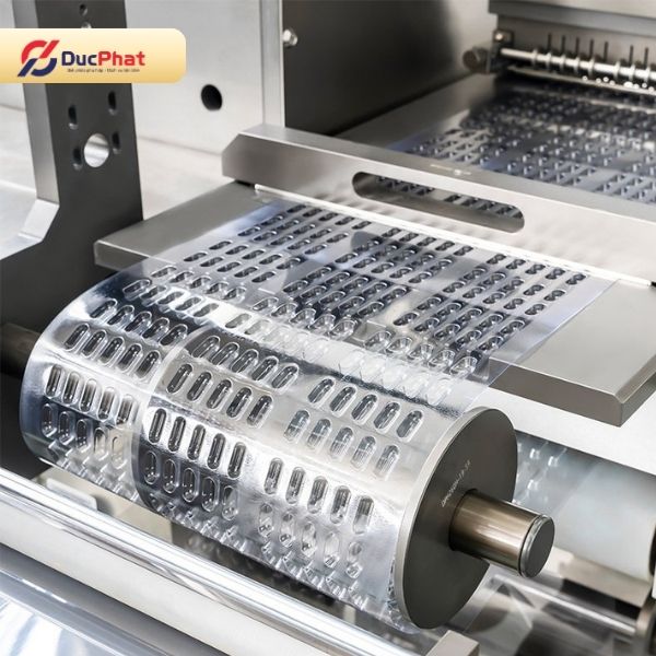 Máy ép vỉ trong dây chuyền sản xuất thuốc viên nén Máy ép vỉ trong dây chuyền sản xuất thuốc viên nén