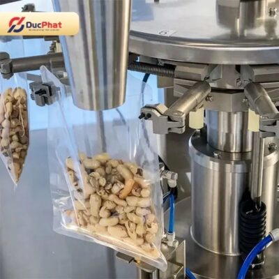 Máy đóng gói Rotary kết hợp cân định lượng nhiều đầu và túi zipper 